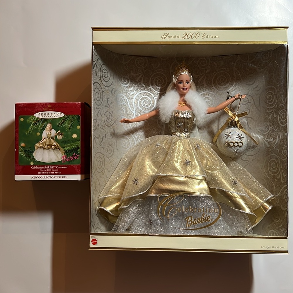 2000 Special Edition Celebration Barbie Doll & Hallmark Ornament